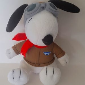Peanuts Snoopy Plush RED BARON Aviator Pilot MetLife Plush Stuffed Animal